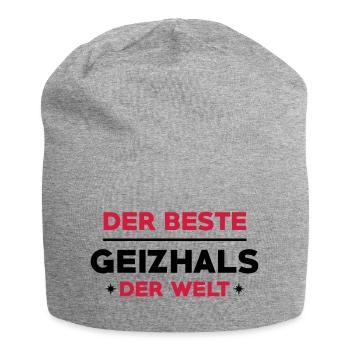 Geizhals - Geizkrägin - Geiz - Geizig - Geld - Jersey-Beanie - Grau meliert - Vorne