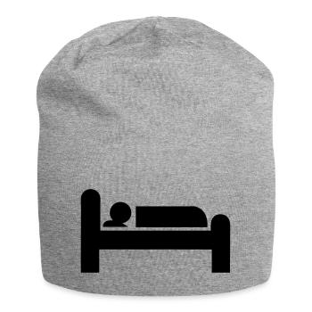 Icon bed sleeping - Jersey Beanie - heather grey - Front