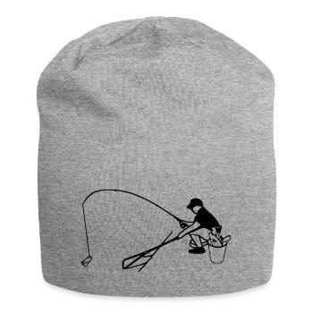 pêcheur à la ligne - Bonnet en jersey - gris chiné - Devant