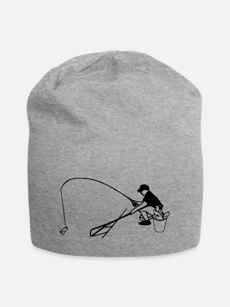 Angler - Jersey-Beanie - Grau meliert
