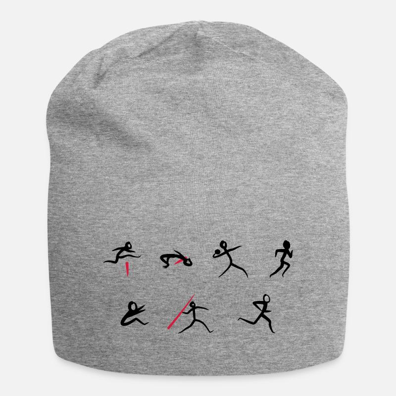 Leichtathletik, Siebenkampf - Jersey-Beanie - Grau meliert