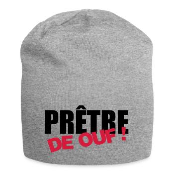 Pfarrer / Priester / Katholisch / Religion - Jersey-Beanie - Grau meliert - Vorne