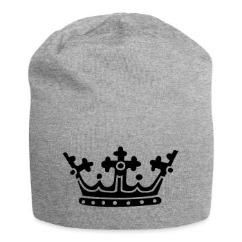 Crown, Pirnce, Princess - Jersey Beanie - heather grey - Front