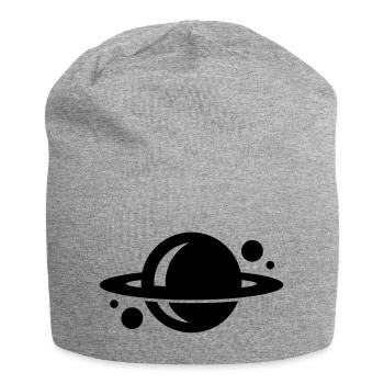planet - Jersey-Beanie - Grau meliert - Vorne