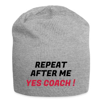 Coach / Coaching / Trainer / Sport - Jersey-Beanie - Grau meliert - Vorne