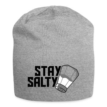 Stay Salty Logo - Jersey-Beanie - Grau meliert - Vorne