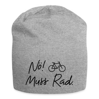 nö muss rad - Jersey-Beanie - Grau meliert - Vorne