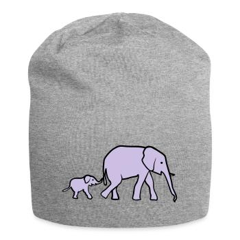 Elefant, Elefanten - Jersey-Beanie - Grau meliert - Vorne