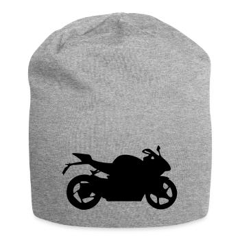 motorrad silhouette - Jersey-Beanie - Grau meliert - Vorne