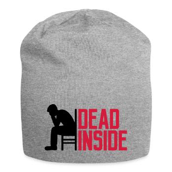 Depression Dead Inside - Jersey Beanie - heather grey - Front