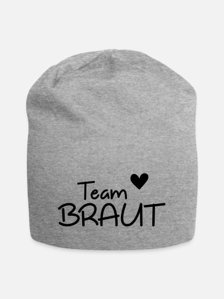 Team Braut Junggesellenabschied - Jersey-Beanie - Grau meliert