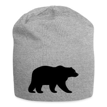 Black bear - Jersey Beanie - heather grey - Front