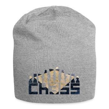 Schach - Jersey-Beanie - Grau meliert - Vorne