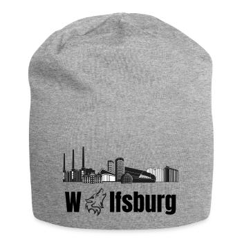 Wolfsburg Fanartikel Wolfsburg Skyline Wölfe Wolf - Jersey-Beanie - Grau meliert - Vorne