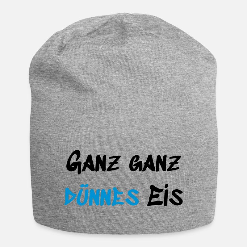 Ganz dünnes Eis - Jersey-Beanie - Grau meliert