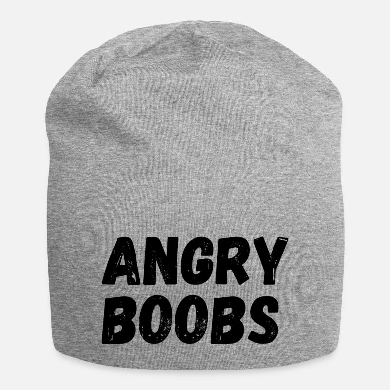 Angry boobs - Bonnet en jersey - gris chiné
