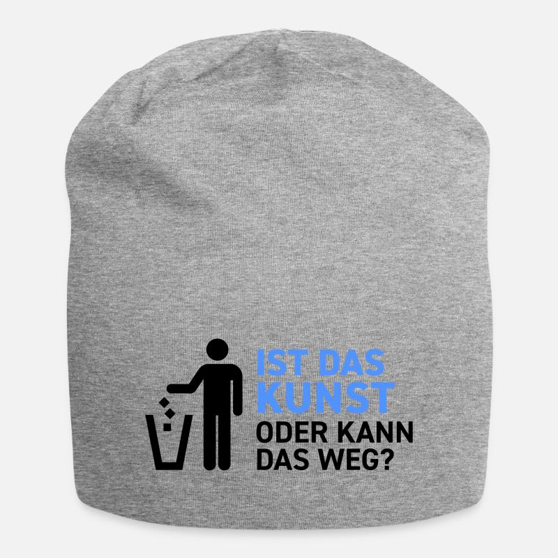 Ist das Kunst oder kann das weg? Museum Maler Müll - Jersey-Beanie - Grau meliert
