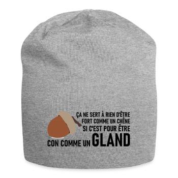 GLAND - Bonnet en jersey - gris chiné - Devant