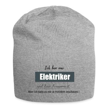 Ich bin nur Elektirker, aber - Jersey-Beanie - Grau meliert - Vorne