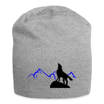 Montagnes du Cri de Loup - Bonnet en jersey - gris chiné - Devant