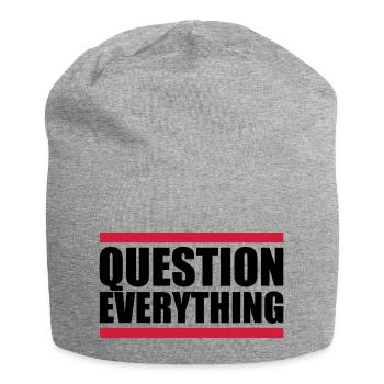 Barre Tout remettre en question - Bonnet en jersey - gris chiné - Devant