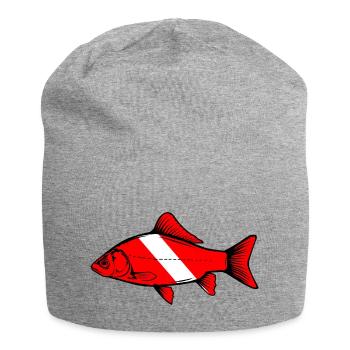 Karpfen von Scuba.Style - Jersey-Beanie - Grau meliert - Vorne