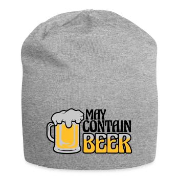 May Contain Beer Spruch - Jersey-Beanie - Grau meliert - Vorne
