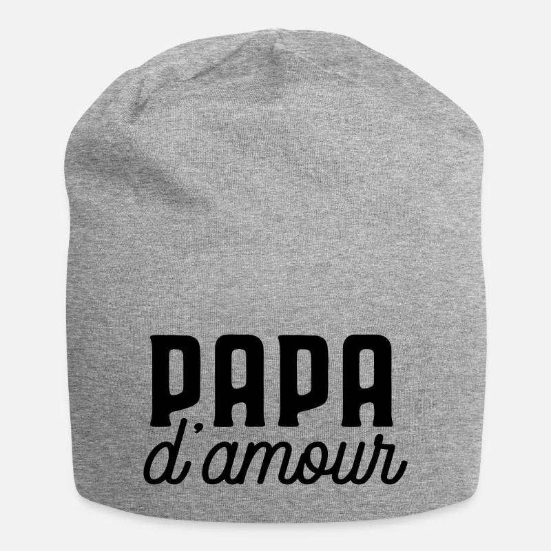 Papa d'amour - Bonnet en jersey - gris chiné