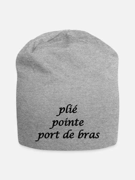 plié, pointe, port de bras - Jersey-Beanie - Grau meliert