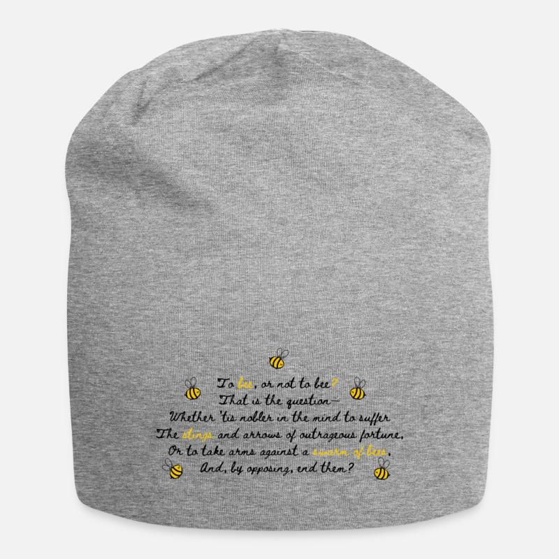 Bienen sein oder nicht Bienen - das ist die Bienen-g-Frage - Jersey-Beanie - Grau meliert