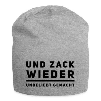 Und Zack wieder unbeliebt gemacht - Fettnäpfchen - Jersey-Beanie - Grau meliert - Vorne