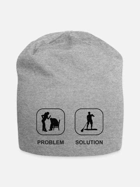 Stehpaddeln Stand Up Paddling Surfen Stehpaddler - Jersey-Beanie - Grau meliert