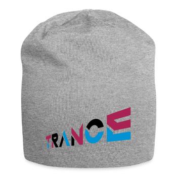 Music Trance Lettering Design - Jersey Beanie - heather grey - Front