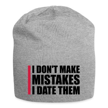 Date Mistakes Zitat Logo - Jersey-Beanie - Grau meliert - Vorne