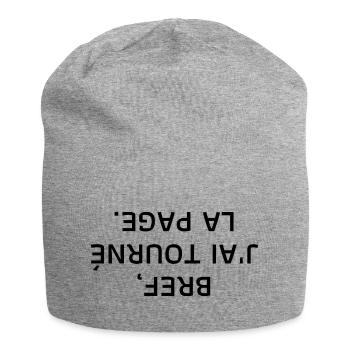 bref j'ai tourné la page à l'envers - Bonnet en jersey - gris chiné - Devant