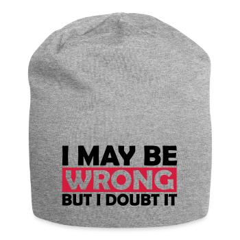 Je peux me tromper - Bonnet en jersey - gris chiné - Devant