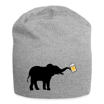 Beer Jug Elephant cool - Jersey Beanie - heather grey - Front