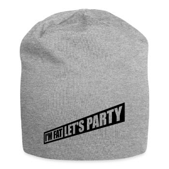 im fat lets party - Jersey-Beanie - Grau meliert - Vorne