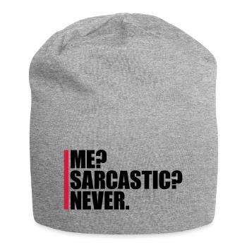 me sarcastic never Zitat - Jersey-Beanie - Grau meliert - Vorne