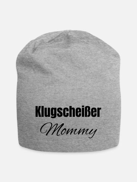 Klugscheißer Mama - Jersey-Beanie - Grau meliert