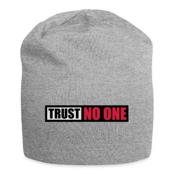 trust no one quote - Jersey Beanie - heather grey - Front