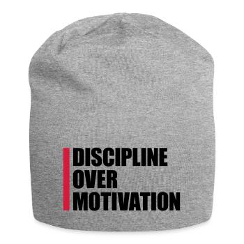 Citation de discipline sur la motivation - Bonnet en jersey - gris chiné - Devant