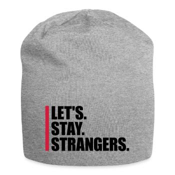 Citation Restons Strangers - Bonnet en jersey - gris chiné - Devant