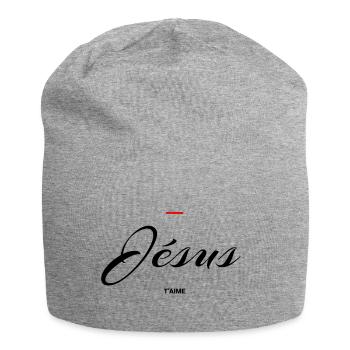 Jésus - Bonnet en jersey - gris chiné - Devant