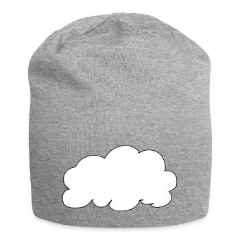Weather Cloud Clouds Rain Sky Vector 18 - Jersey Beanie - heather grey - Front