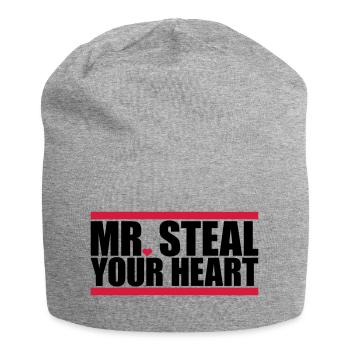 Mr steal your heart - Jersey Beanie - heather grey - Front