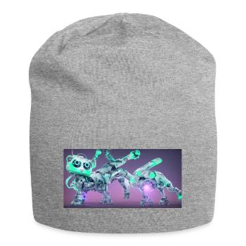 Cyber Cat - Jersey-Beanie - Grau meliert - Vorne