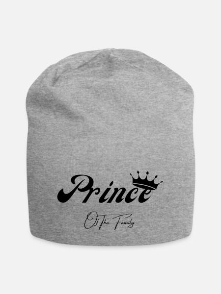 Prince of the Family - passendes T-Shirt - Jersey-Beanie - Grau meliert