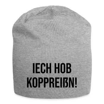 Erzgebirge ich habe Kopfschmerzen - Jersey-Beanie - Grau meliert - Vorne