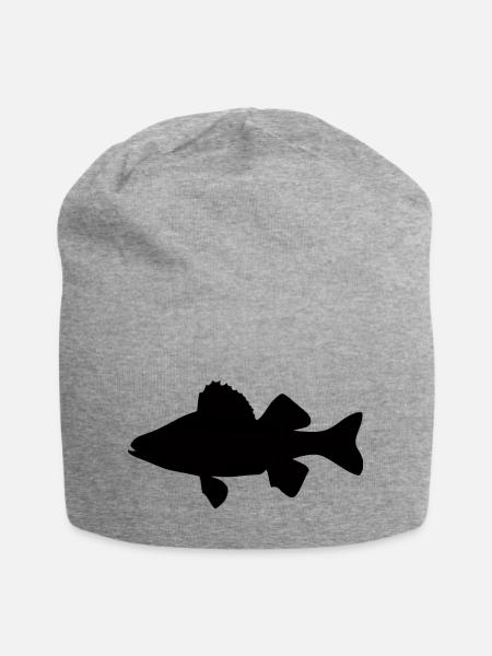 Barsch schwarz - Jersey-Beanie - Grau meliert